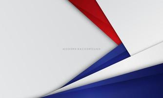 Modern abstract background blue and red with white colorful vector