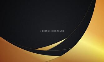 Modern abstract background black dop with golden color luxury vector