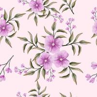 soft purple floral watercolor seamless pattern vector