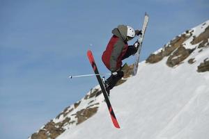 Skier portrait view photo