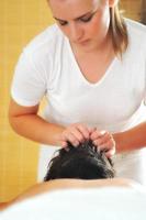 head and hair massage at the spa and wellness center photo