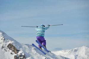 Skier portrait view photo