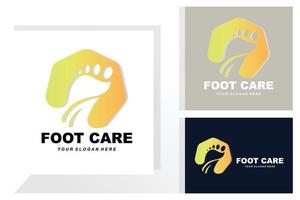 Foot Care Logo Design Health Illustration Woman Pedicure Salon Vector