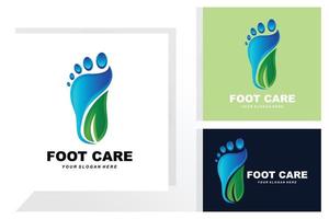 Foot Care Logo Design Health Illustration Woman Pedicure Salon Vector