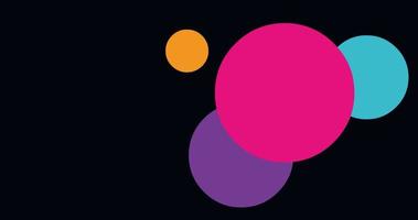 färgrik bubbla cirkel bakgrund animering video