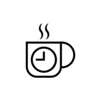 ilustración de símbolo de icono de logotipo de bebida de café vector