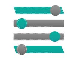 Lowet third banner design set vector