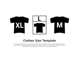 Clothes size template design collection vector