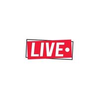 Live streaming broadcast logo icon design vector