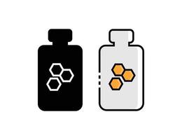 ilustración de diseño de símbolo de tarro de miel vector