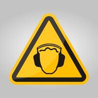 Hearing Protection Symbol Floor Sign vector