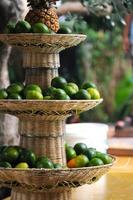 Lemon  decoration on table photo