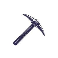 pick axe icon on white, vector art