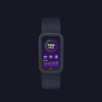 diseño de interfaz de usuario de la aplicación de fitness para reloj inteligente vector