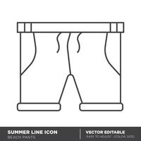 Swimming trunks line icon vector