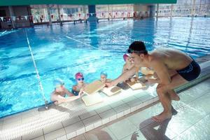 Swimmer at pool photo