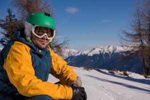 snowboarder portrait view photo