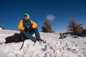 snowboarder portrait view photo