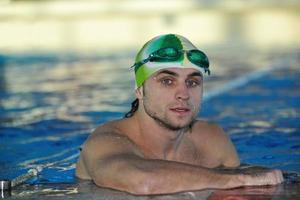 Swimmer in pool photo