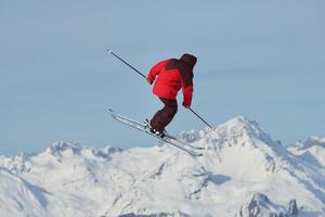 Skier portrait view photo