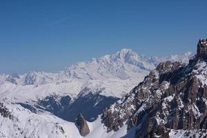 beautiful landscape of mountain on winter photo