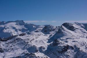 beautiful landscape of mountain on winter photo