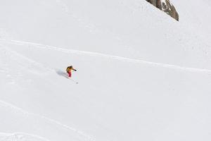 vista de retrato de esquiador foto
