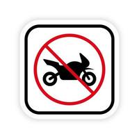 Ban Motorcycle Black Silhouette Icon. Restricted Motorbike Parking Forbidden Pictogram. Prohibited Moto Bike Red Stop Circle Symbol. Attention No Motor Bike Road Sign. Isolated Vector Illustration.