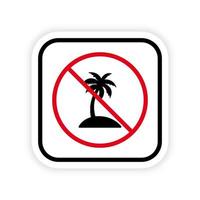 Ban Palm Tree Oil Black Silhouette Icon. Palm Oil Red Stop Symbol. Only Natural Organic Food Ingredient Pictogram. No Allowed Fat Forbidden Sign. Palm Oil Prohibited. Isolated Vector Illustration.