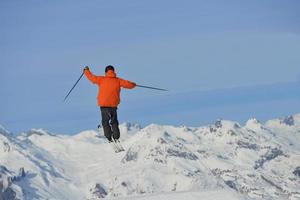 Skier portrait view photo