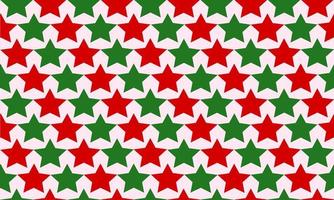 Seamless abstract pattern with geometric red and green stars shape. Vector background design. Paper, cloth, fabric, cloth, dress, napkin, printing, gift, present, Christmas, new year, wrapping concept