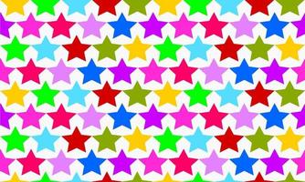 Seamless abstract pattern with geometric multicolor star shapes. Vector background design. Paper, cloth, fabric, dress, napkin, printing, gift, present, new year, Christmas concepts.