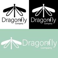 Dragonfly logo vector illustration isolated on background