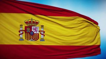 bandera española ondeando