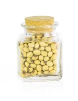 Bottle full of Soybeans photo