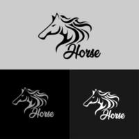 horse logo vector black and white silhouette design simple luxury elegant, tattoo, emblem, emblem logo Mascot symbol template for business or shirt designs. Vector Vintage Design Elements.