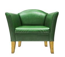 Expensive green leather armchair photo