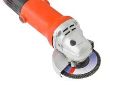 Power grinder on white background photo