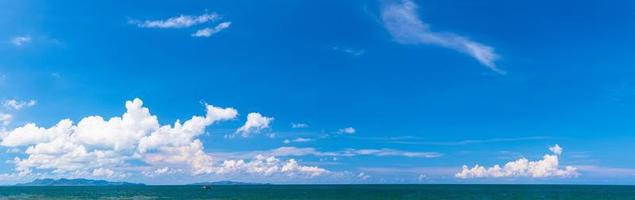 Panoramic seascape with blue sky and cloud photo