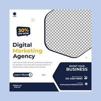 Digital business marketing banner for social media post template design vector