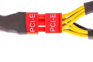 Close Up PCI-E cable video card photo