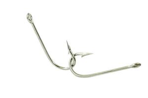 fish hook isolated on a white background photo