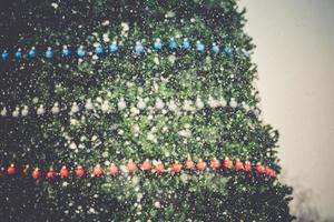 Decorated Christmas Tree Retro photo