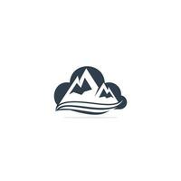 diseño de logotipo de aventuras al aire libre y montaña vectorial. diseño del logo de las montañas. vector