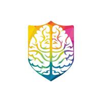 pensar en el concepto de idea. lluvia de ideas icono de logotipo de cerebro de pensamiento de poder. vector