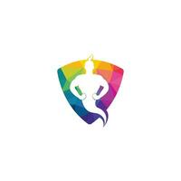 Genie Logo Design. Magic Fantasy genie concept logo. vector