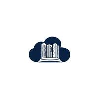 Cloud Building logo designs vector. Online Build logo designs template. vector