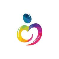 concepto de diseño del logo del grupo de caridad. diseño de logotipo de cuidado de personas. vector