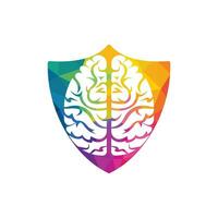 pensar en el concepto de idea. lluvia de ideas icono de logotipo de cerebro de pensamiento de poder. vector