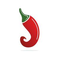 Chili hot and spicy food vector logo design inspiration. Chili pepper icon vector logo template.